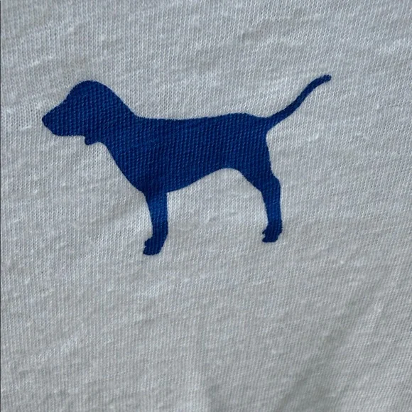 PINK Victoria's Secret dog White and Black Short Sleeve Tee - Picture 4 of 5